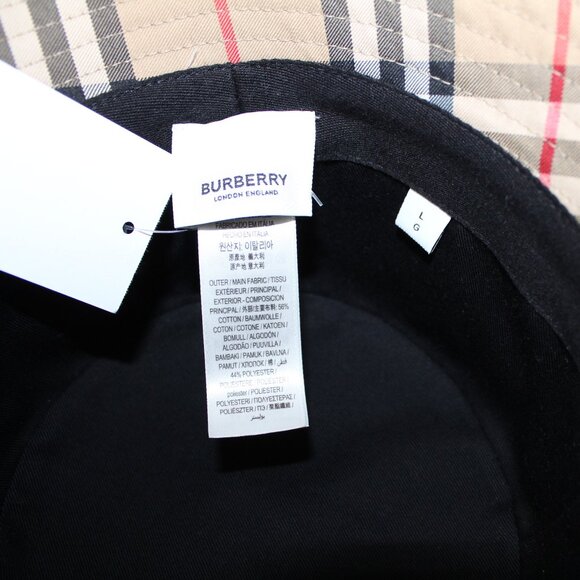 NWT Burberry Heavy Check Bucket Hat L main image 4